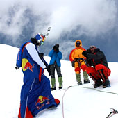 Валерий Розов перед прыжком с Эвереста. Чангзе 7200м - Trasa.ru