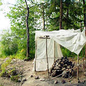 Trasa.Ru - В это время для бани строим раму из жердей