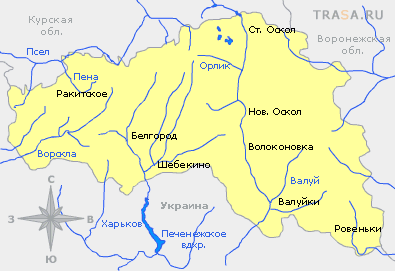 Карта Белгородской области