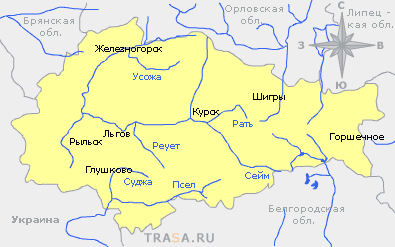 Карта Курской области