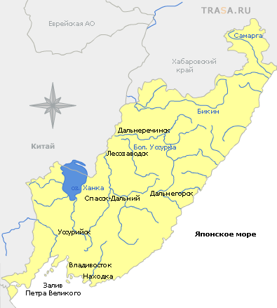Карта Приморского края