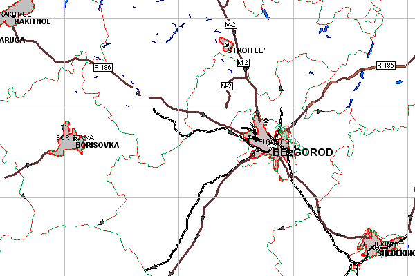 Векторная карта Белгородской области для GPS навигаторов Garmin. Trasa.ru