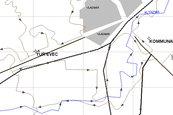 Векторная карта Владимирской области для GPS навигаторов Garmin. Trasa.ru