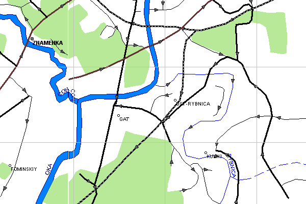 Векторная карта Орловской области для GPS навигаторов Garmin. Trasa.ru