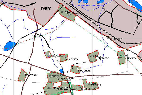 Векторная карта Тверской области для GPS навигаторов Garmin. Trasa.ru