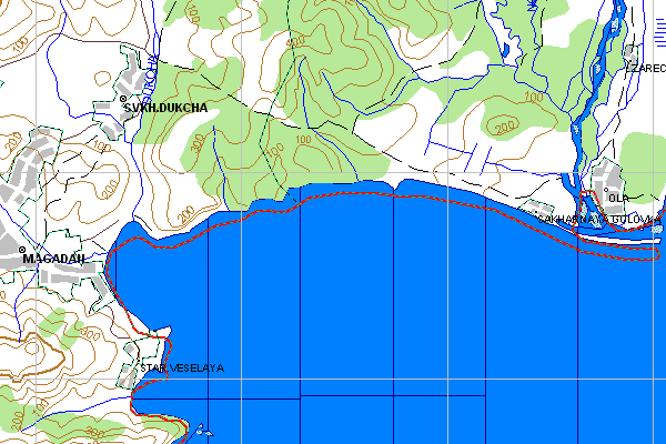 Векторная карта Магаданской области для GPS навигаторов Garmin. Trasa.ru