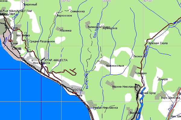 Векторная карта Краснодарского края для GPS навигаторов Garmin. Trasa.ru