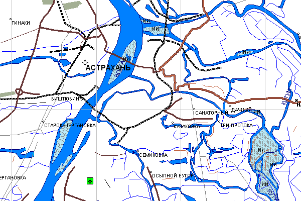 Векторная карта Астраханской области для GPS навигаторов Garmin. Trasa.ru