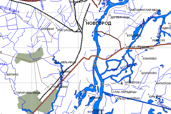Векторная карта Новогородской области для GPS навигаторов Garmin. Trasa.ru