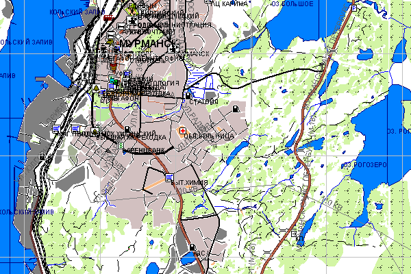 Векторная карта Мурманской области для GPS навигаторов Garmin. Trasa.ru