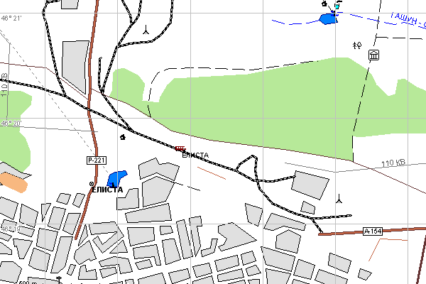 Векторная карта Республики Калмыкии  для GPS навигаторов Garmin. Trasa.ru