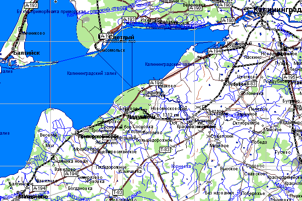 Векторная карта Калининградской области для GPS навигаторов Garmin. Trasa.ru