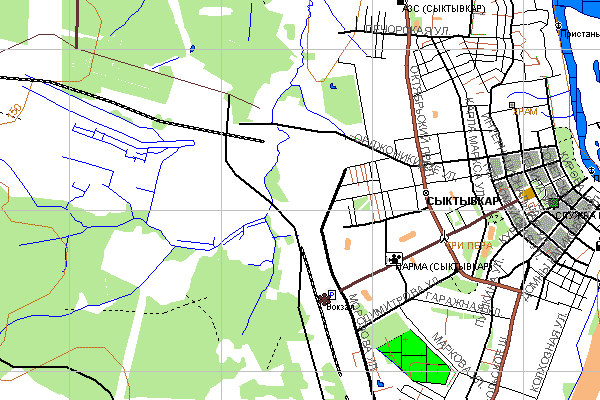 Векторная карта республики Коми для GPS навигаторов Garmin. Trasa.ru