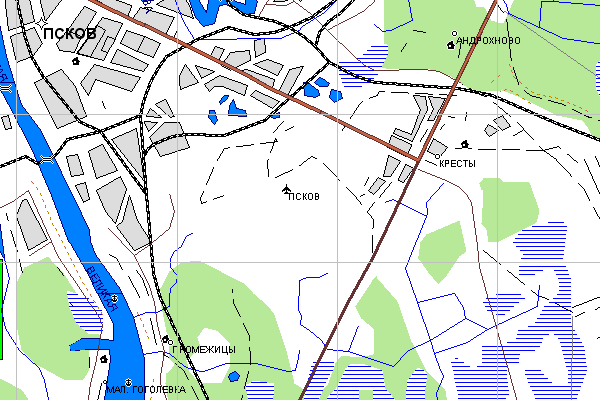 Векторная карта Псковской области для GPS навигаторов Garmin. Trasa.ru