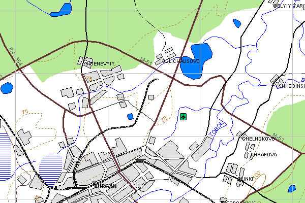 Векторная карта Курганской области для GPS навигаторов Garmin. Trasa.ru
