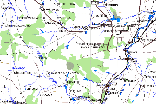 Векторная карта республики Мордовия для GPS навигаторов Garmin. Trasa.ru