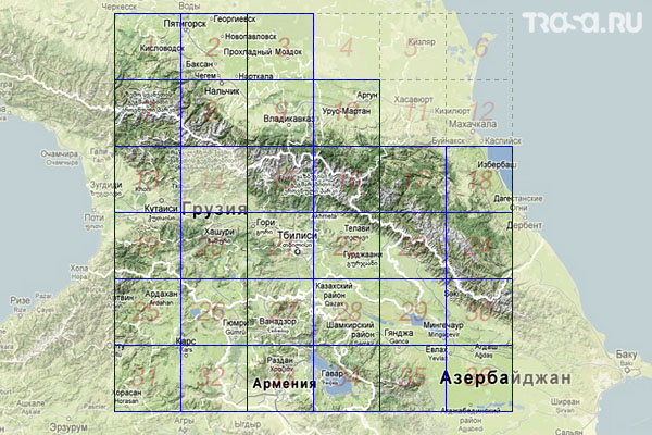 Набор топографических карт квадрата K-38 - Trasa.ru