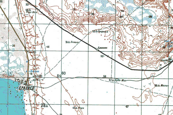 Уменьшенный фрагмент представленной топографической карты K-39-10 - Trasa.ru