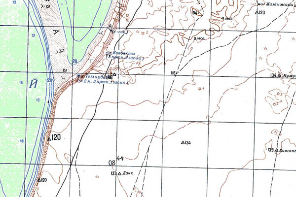 Уменьшенный фрагмент представленной топографической карты K-39-17 - Trasa.ru