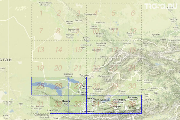 Набор топографических карт квадрата K-42 - Trasa.ru