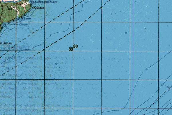 Уменьшенный фрагмент представленной топографической карты K-53-09 - Trasa.ru