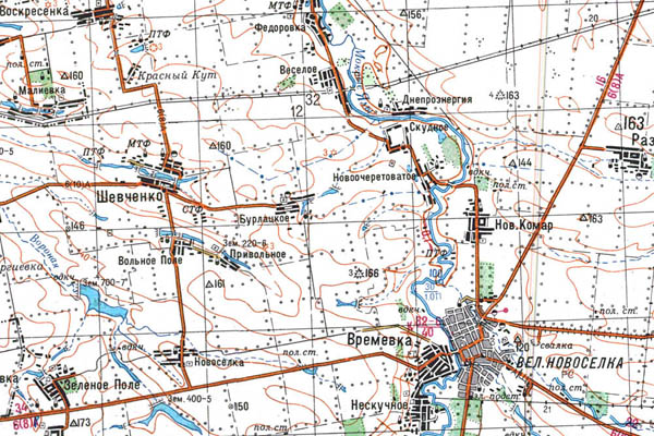 Уменьшенный фрагмент представленной топографической карты L-37-01 - Trasa.ru