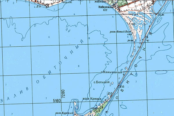 Уменьшенный фрагмент представленной топографической карты L-37-13 - Trasa.ru