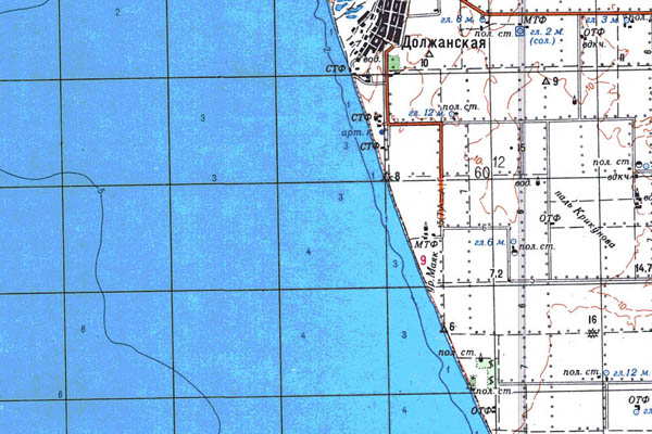 Уменьшенный фрагмент представленной топографической карты L-37-14 - Trasa.ru