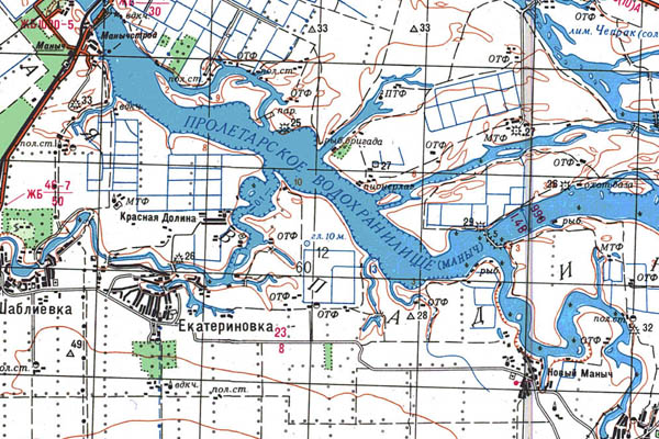 Уменьшенный фрагмент представленной топографической карты L-37-18 - Trasa.ru
