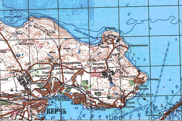 Уменьшенный фрагмент представленной топографической карты L-37-19 - Trasa.ru