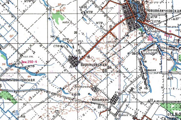 Уменьшенный фрагмент представленной топографической карты L-37-27 - Trasa.ru