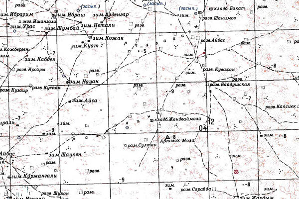 Уменьшенный фрагмент представленной топографической карты L-39-02 - Trasa.ru