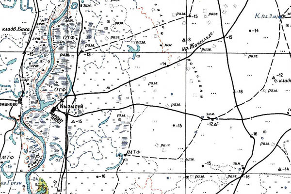 Уменьшенный фрагмент представленной топографической карты L-39-04 - Trasa.ru