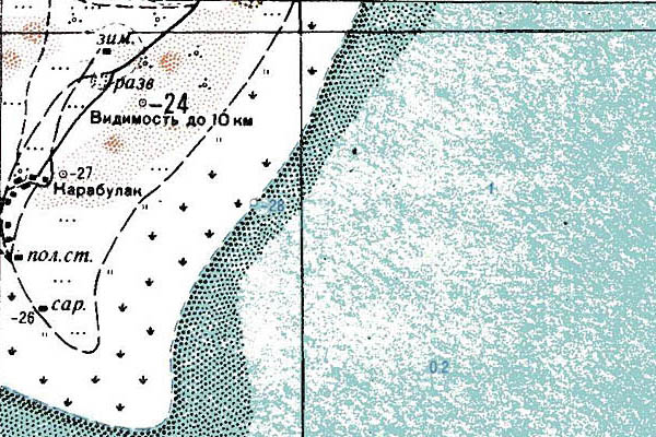 Уменьшенный фрагмент представленной топографической карты L-39-15 - Trasa.ru