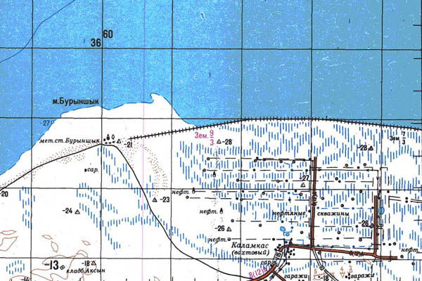 Уменьшенный фрагмент представленной топографической карты L-39-22 - Trasa.ru