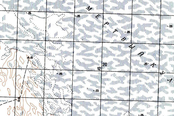 Уменьшенный фрагмент представленной топографической карты L-39-30 - Trasa.ru