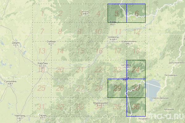 Набор топографических карт квадрата L-52 - Trasa.ru