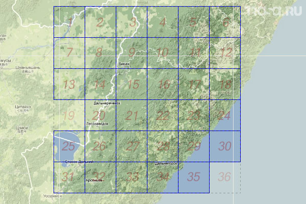 Набор топографических карт квадрата L-53 - Trasa.ru