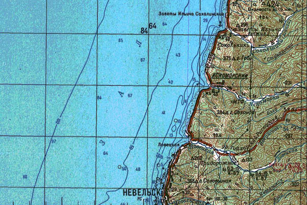 Уменьшенный фрагмент представленной топографической карты L-54-10 - Trasa.ru