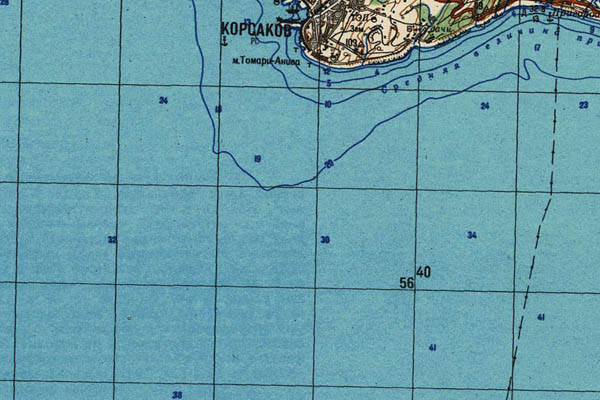 Уменьшенный фрагмент представленной топографической карты L-54-17 - Trasa.ru