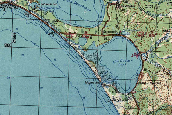 Уменьшенный фрагмент представленной топографической карты L-54-18 - Trasa.ru