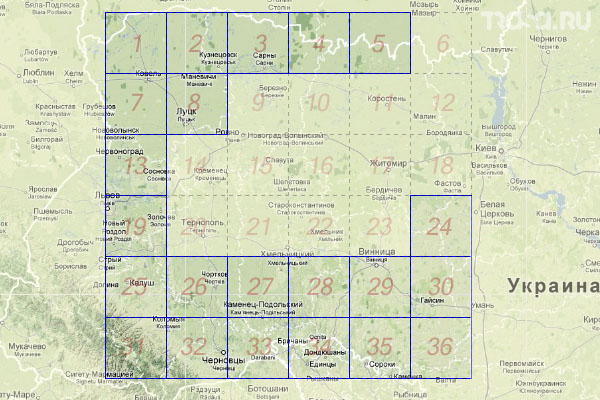 Набор топографических карт квадрата M-35 - Trasa.ru