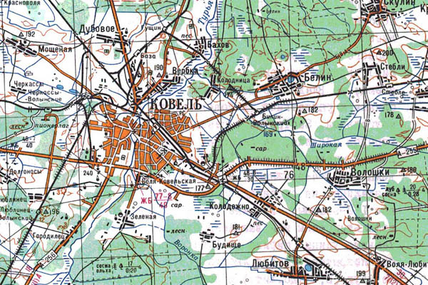 Уменьшенный фрагмент представленной топографической карты M-35-07 - Trasa.ru