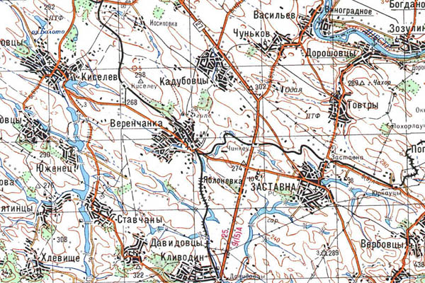 Уменьшенный фрагмент представленной топографической карты M-35-32 - Trasa.ru