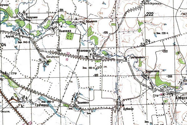 Уменьшенный фрагмент представленной топографической карты M-38-02 - Trasa.ru