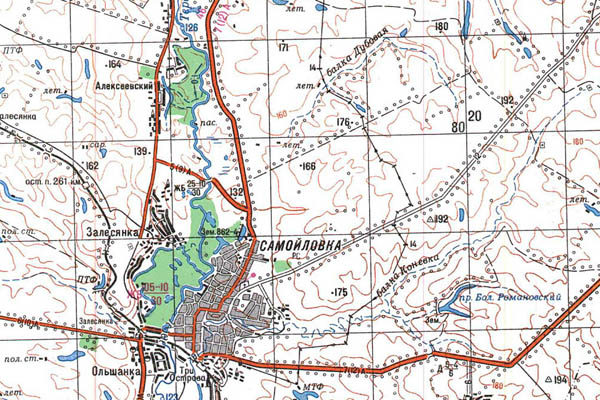 Уменьшенный фрагмент представленной топографической карты M-38-08 - Trasa.ru