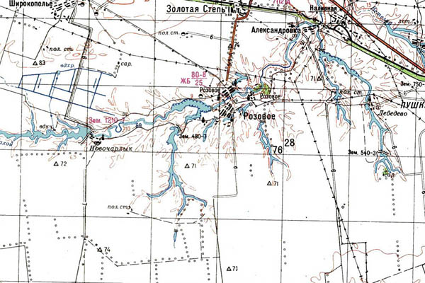 Уменьшенный фрагмент представленной топографической карты M-38-11 - Trasa.ru