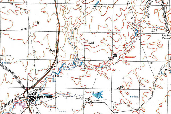 Уменьшенный фрагмент представленной топографической карты M-39-17 - Trasa.ru