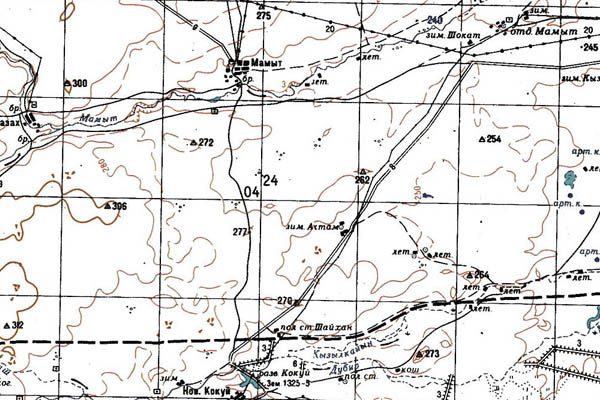 Уменьшенный фрагмент представленной топографической карты M-40-17 - Trasa.ru