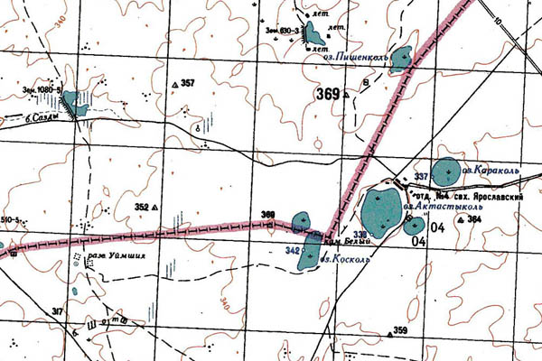 Уменьшенный фрагмент представленной топографической карты M-40-18 - Trasa.ru
